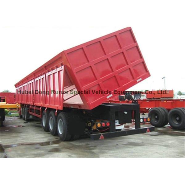 3 axles end tipping semi trailer/rear dump semitrailer for truck 50 - 60 Ton