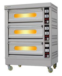 Stainless Steel 19.8KW 3 Deck 6 Trays Pizza Bakery Kitchen Equipment