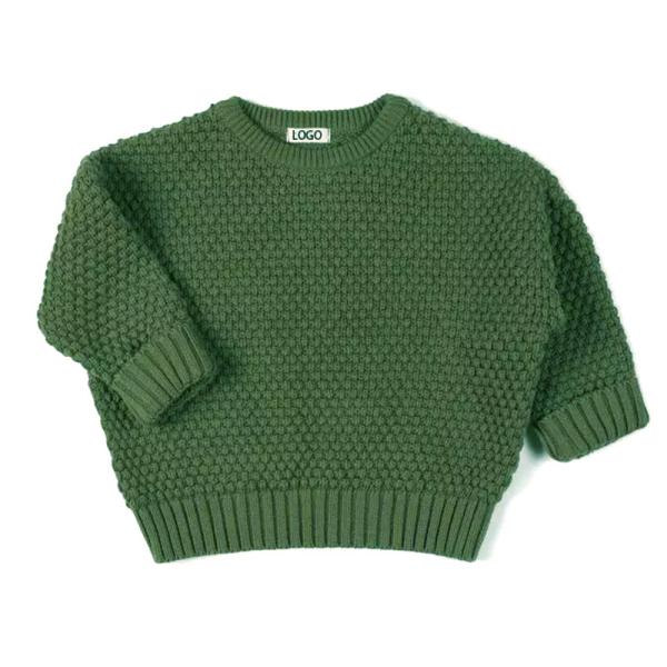 Winter Baby sweaters clothes knitted design custom logo chunky knit baby sweater kids boy