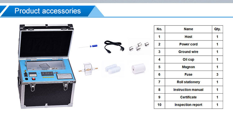 Portable Transformer Oil BDV Tester Dielectric Strength Analyzer For Insulating Oil
