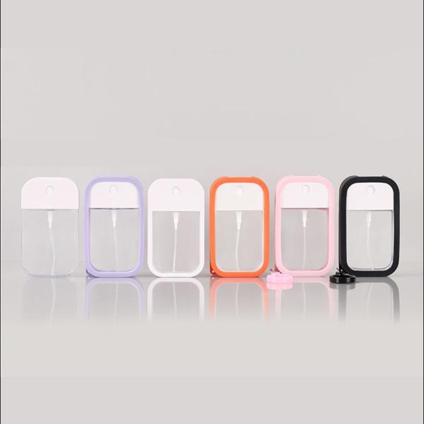 Botella de pulverización de tarjetas de crédito de plástico de bolsillo Botella de pulverización de perfumes de colores