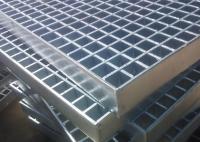 70mm x 6mm Industrial Floor Grates Galvanized Steel Grating Platform Cross Bar 8mm x 8mm