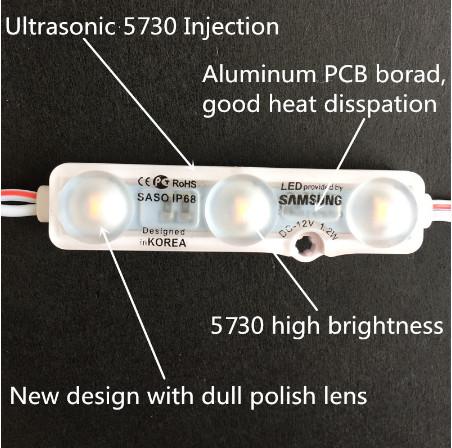 Ultrasonic Injection 5730 3 LED Module Lights With Good Heat Dissipation