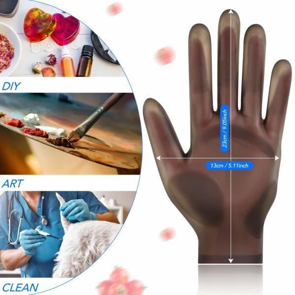 Epoxy Gloves Silicone Gloves for Resin Reusable Safe Silicone Gloves for DIY Crafts Mitten Crystal Epoxy Casting Gloves