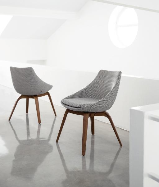 Penelope Porada Dining Chairs / Solid Canaletta Walnut Porada Furniture Italy