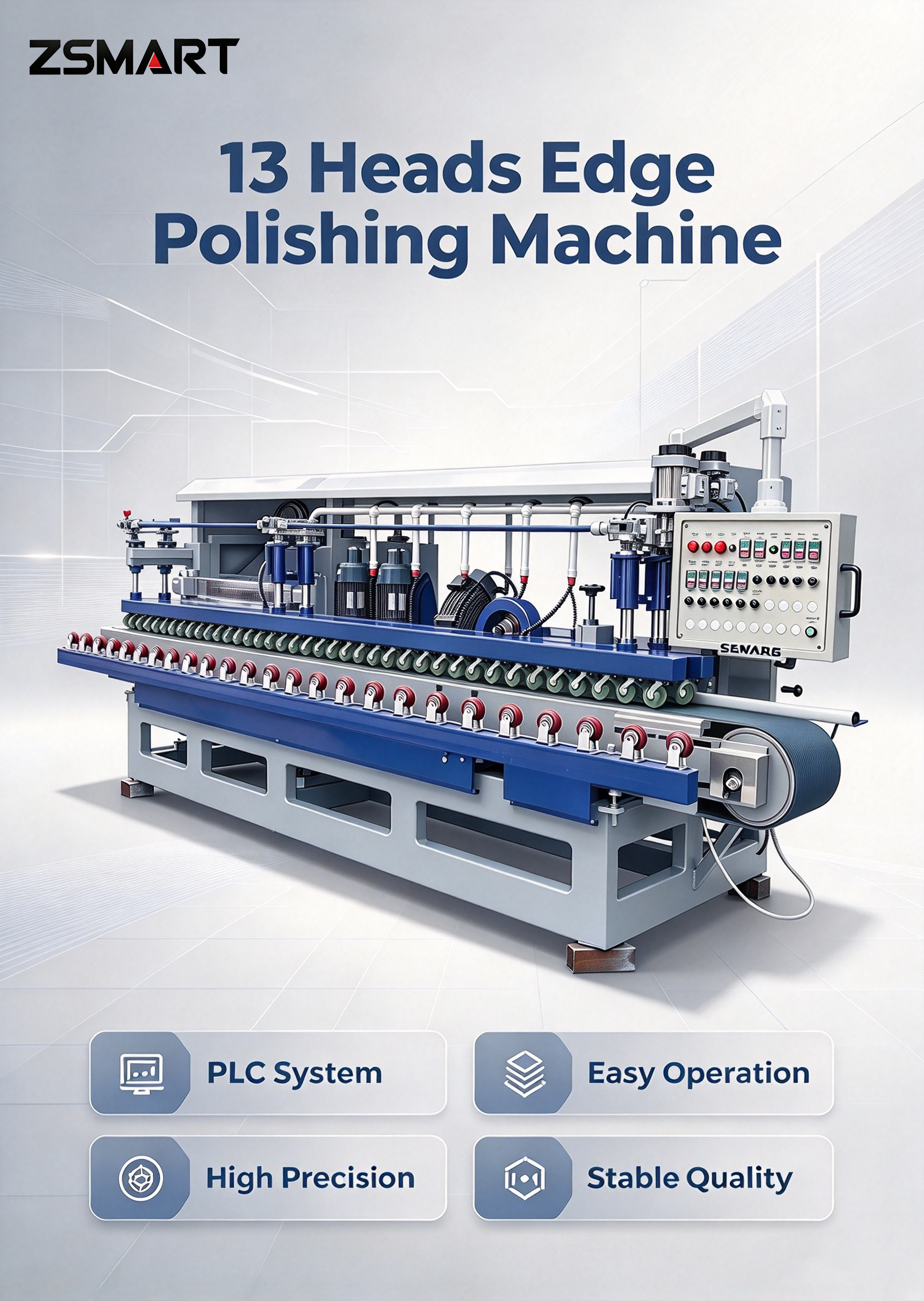 13 Heads Edge Grinding Machine
