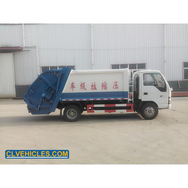 ISUZU 600P 5CBM Waste Compactor Vehicle Equipped With Air Brakes