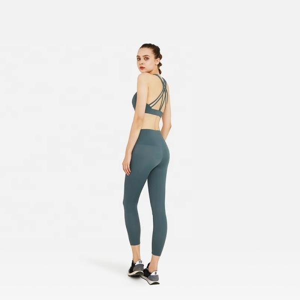 2 Piece Seamless SGS Women Sportswear Sets Yoga Bra And Legging