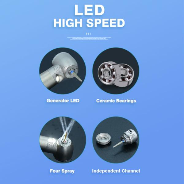 Dental High Speed Handpiece LED With E-Generator Dental Handpiece