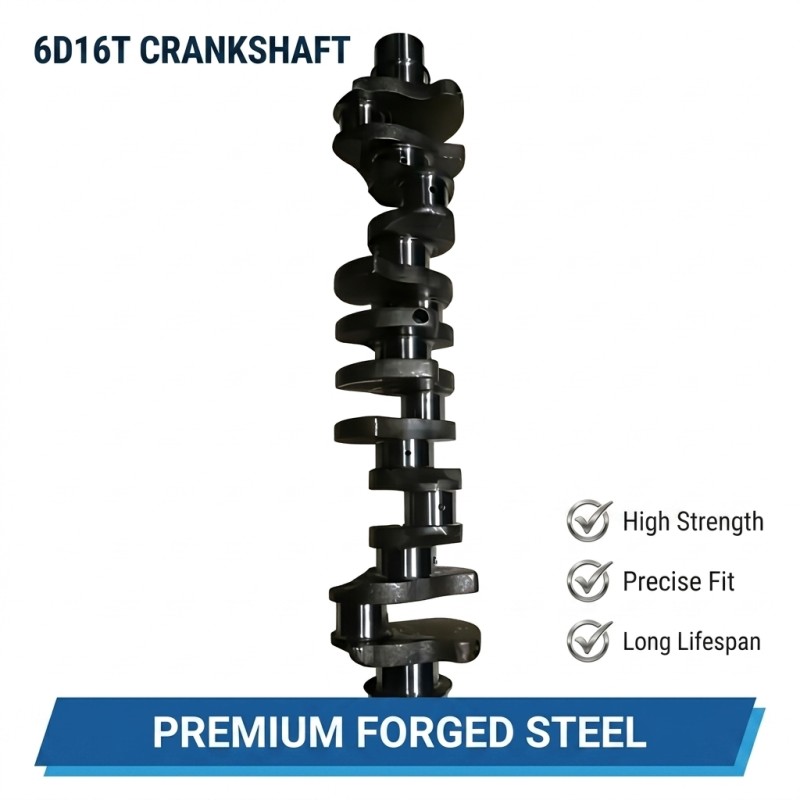 Engine 6D16 6D16T Cast Iron Crank Shaft ME130937 for Excavator Forged Steel