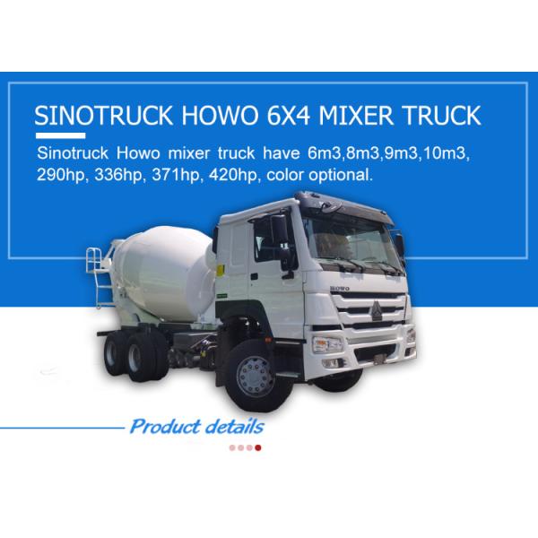 Sinotruck HOWO 6X4 Mixer Cement Concrete Truck 8 Cubic Meter 371HP for African Market