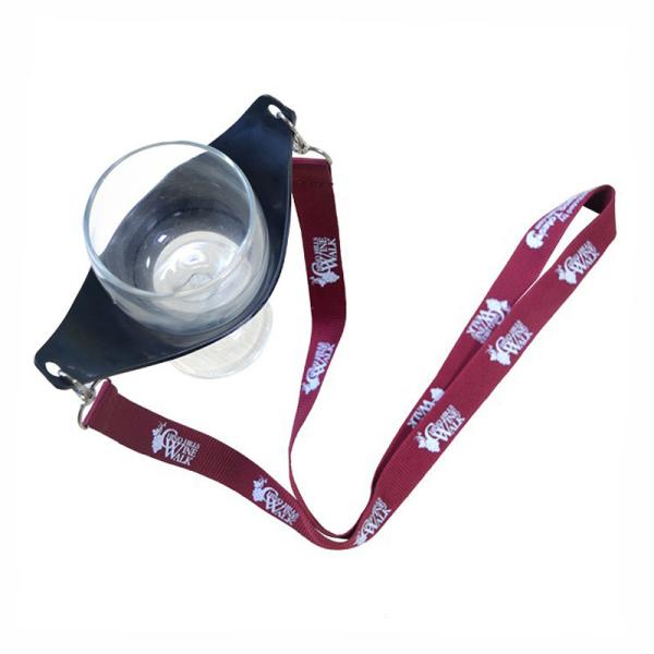 Promotional Glass Wrapper Lanyard 2*90cm Dacron Logo Customized