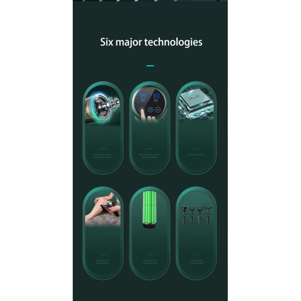 Pistola Masajeadora de Fascia de Percusión Eléctrica Vibratoria para Cuerpo, Masaje Profundo de Tejidos Musculares