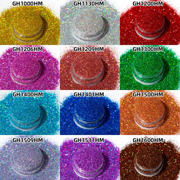 Water Plant Based Cellulose Bio Glitter Powder Holographic Hexagonal Sequin