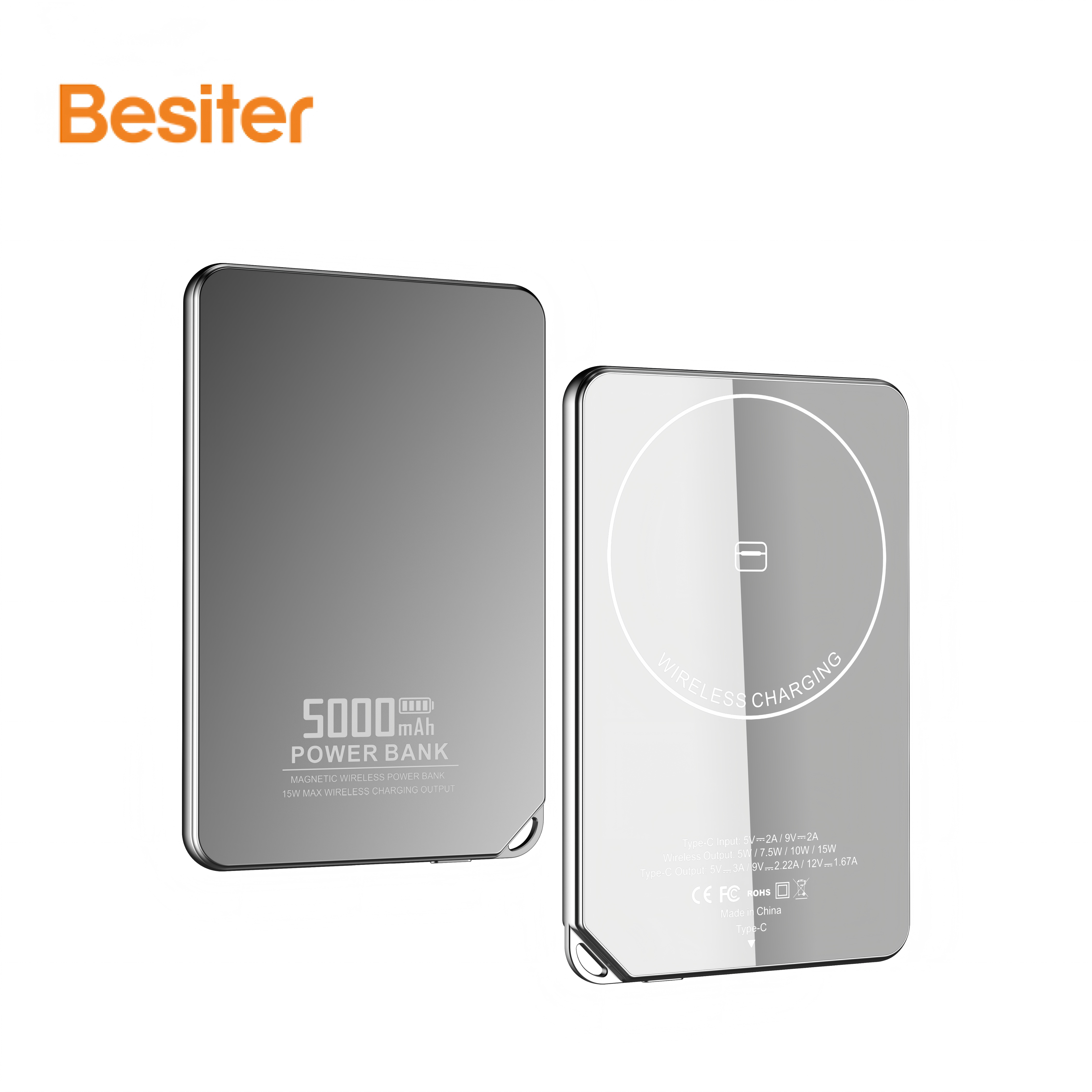 Ultra Thin Wireless Charging Power Banks 7.3mm 5000mah 20W
