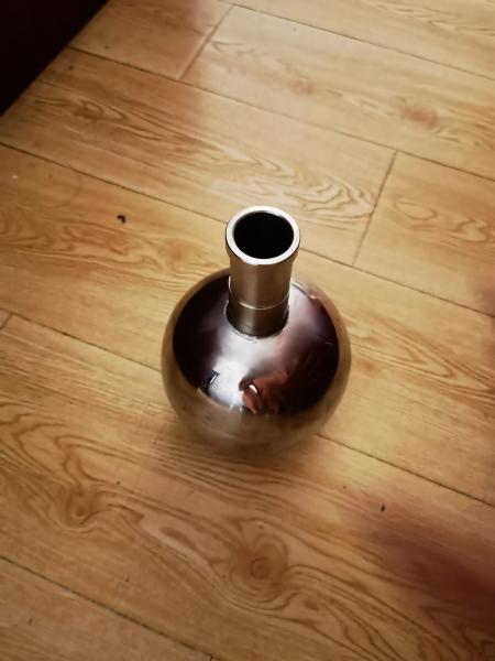 316 stainless steel round bottom flask lab with mirror