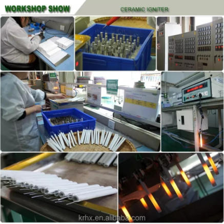 Calentador cerámico redondo de encendido para estufa de pellets Diámetro 11,5 mm longitud 118 mm 230v 300 Watt