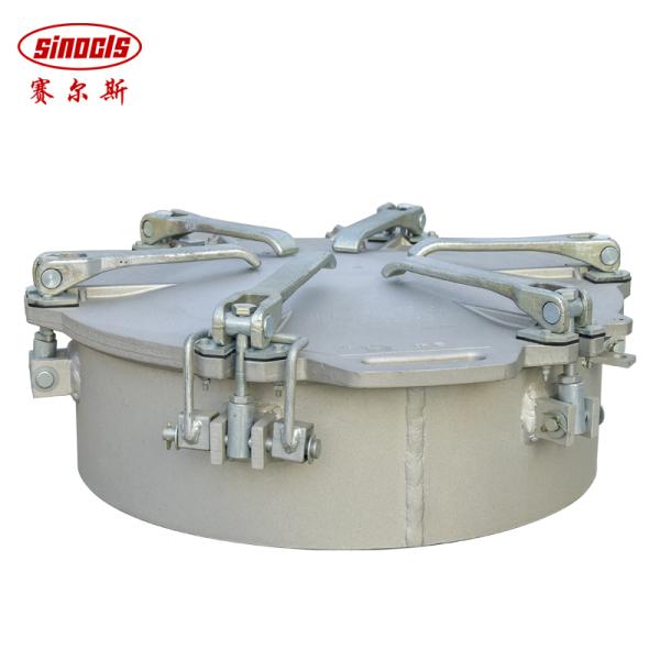 Highly Accurate Aluminum Alloy Six-jaw Quick-open Manhole Cover Seat for Tanker Explosion-proof