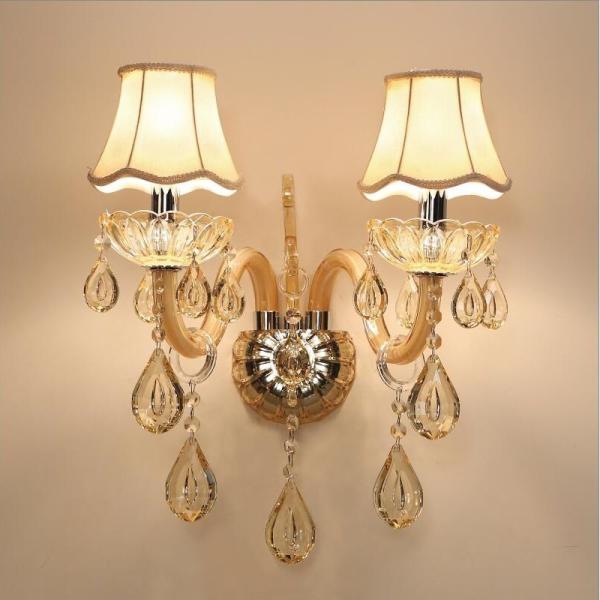 European Design LED Luxury Hanging K9 Crystal Wall Lamps (WH-OR-161)