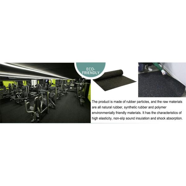 Черный резиновый напольный ролик для нетоксичного тренажерного коврика в Crossfit Fitness Sport Place