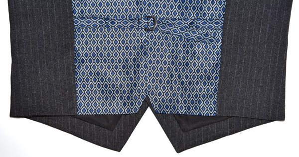 Popular Dark Grey Stripe Mens Slim Fit Vest 5% Wool OEM and ODM Embroidery Logo