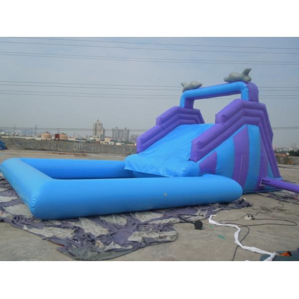 EN14960 Fire Retardant 0.55mm PVC Fish Commercial Inflatable Pool Slides YHS-007