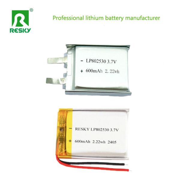 Factory Wholesale Rechargeable Lithium Battery 802530 3.7V 600mAh Li Polymer Battery Cell