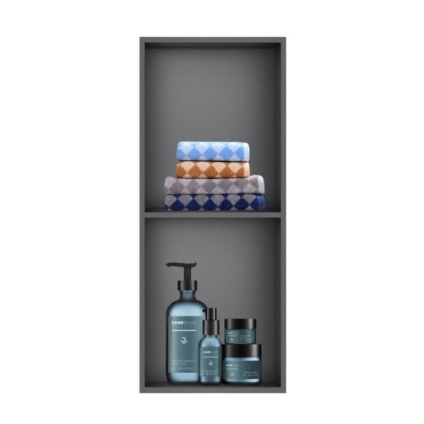 Wall Mounted Black Stainless Steel Shower Niche For Bathroom Use