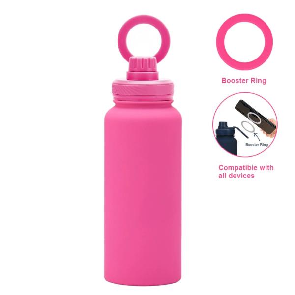 New Cross-border Mobile Phone Magnetic Stand Water Cup Outdoor Large-capacity 1L Insulated Cup Stainless Steel Sports Water Bottle