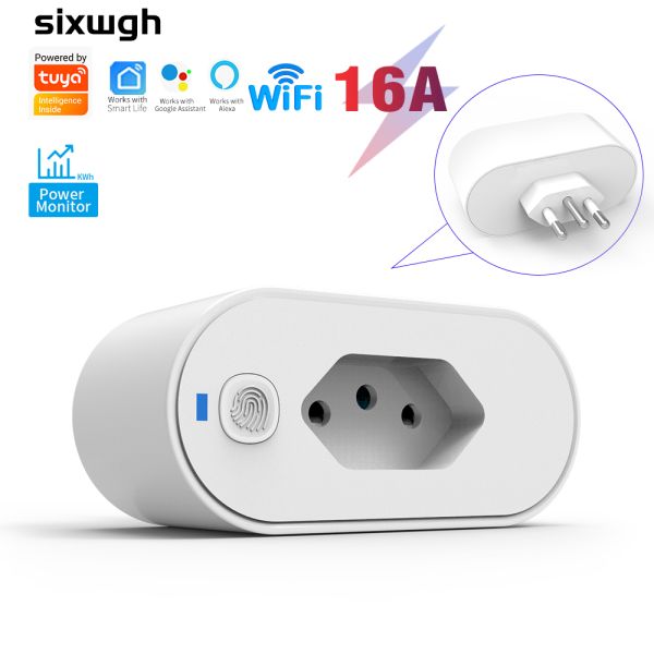Brazil Standard WiFi Smart Wiring Devices Plug High Wattage 16A Type N V0 Fireproof