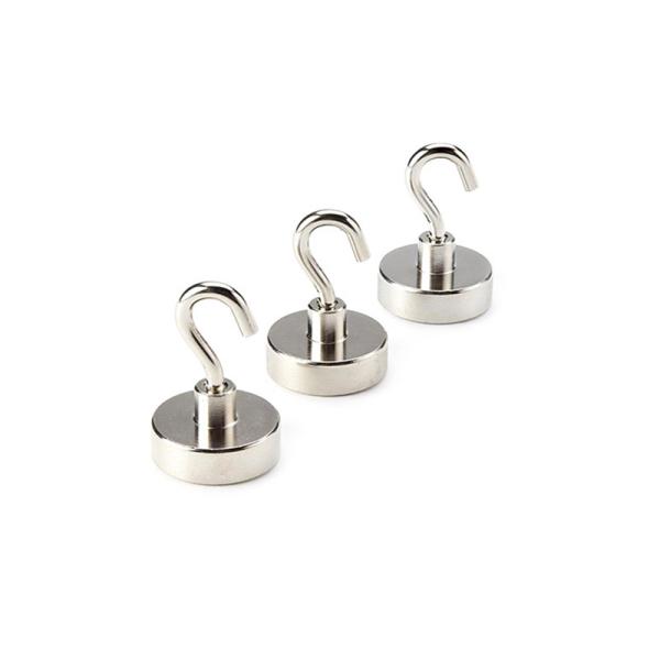 High Strength Neodymium Magnets Hook Nickel Coating Strong Hook Magnets