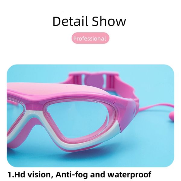 Professional Full Rim Anti Fog Swimming Goggles UV Proof For Adults And Kids