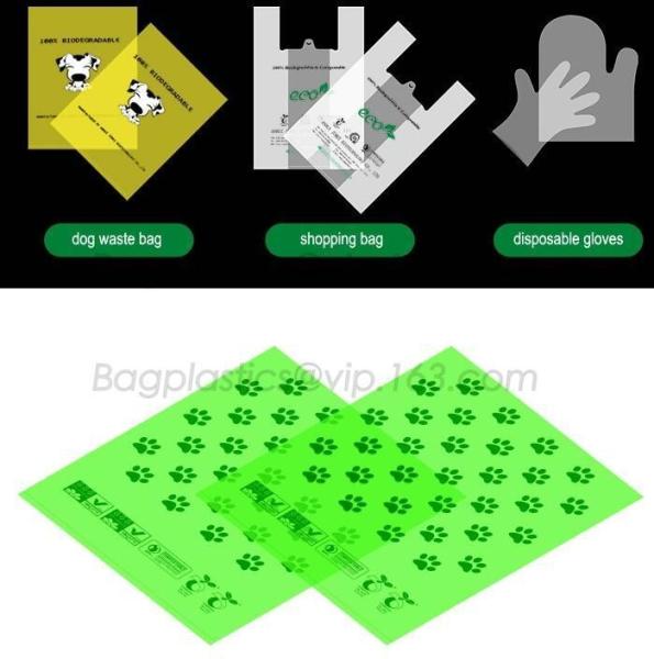 Unscented, Leak-Proof, Earth-Friendly Dog Waste Bag Poop Bags Custom Printed Wholesale Biodegradable Pet Dog Poop Bag