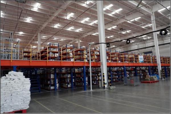Industrial Warehouse Storage Steel Mezzanine Platform System Customized Color