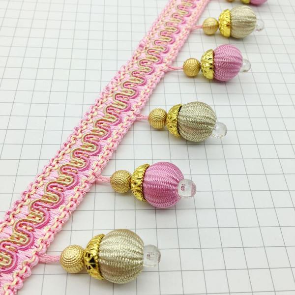 Handmade fashionable chain beads lace tassels fringes for curtain/sofa/pillow decoration