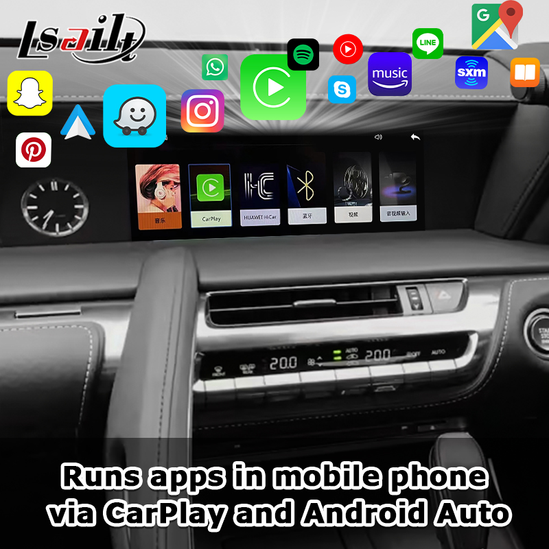 Беспроводный интерфейс CarPlay Интегрированный OEM экран для Lexus LX570 LX460d 2016-2021 Android Авто видео интерфейс