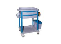 Hospital Equipment Medical Storage Trolley Therapy Cart With Waste Bin For Clinic