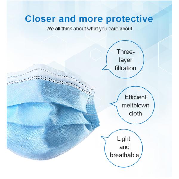 Non Woven Medical Surgical Face Mask With Earloop Doctor Dental Surgery
