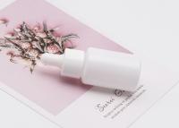 Cosmétique vide en verre d'huile essentielle de la bouteille 15ml de compte-gouttes de cylindre blanc