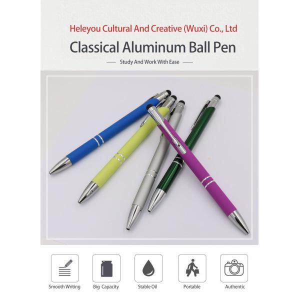 Un stylo à bille en aluminium classique à écran tactile de 1,0 mm