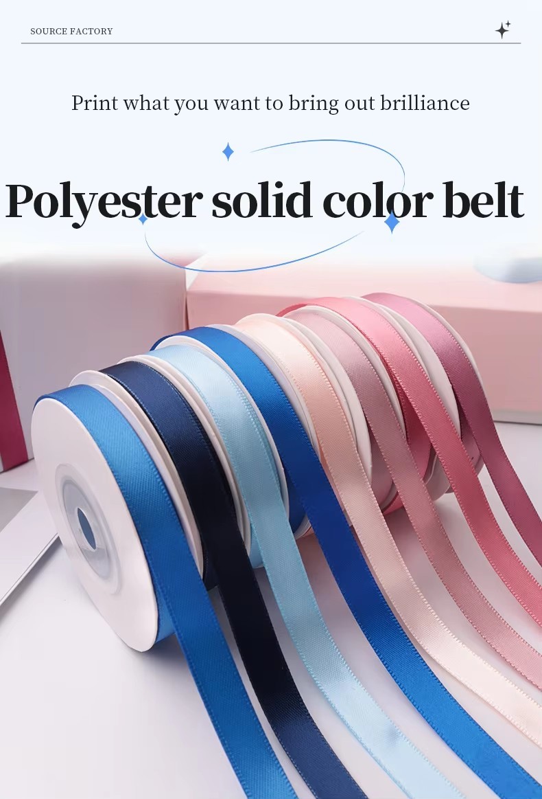 Wholesale 196 Color Stock 3/8 Inch Plain Satin Ribbon Customized Logo For Gift Packing Flower