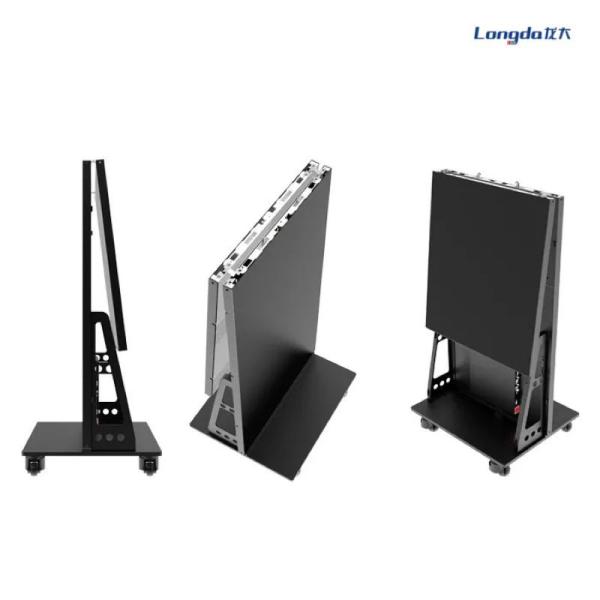 HD Flexible Indoor P2 Advertising LED Poster Video Display Digital Player Portable Wheel Move