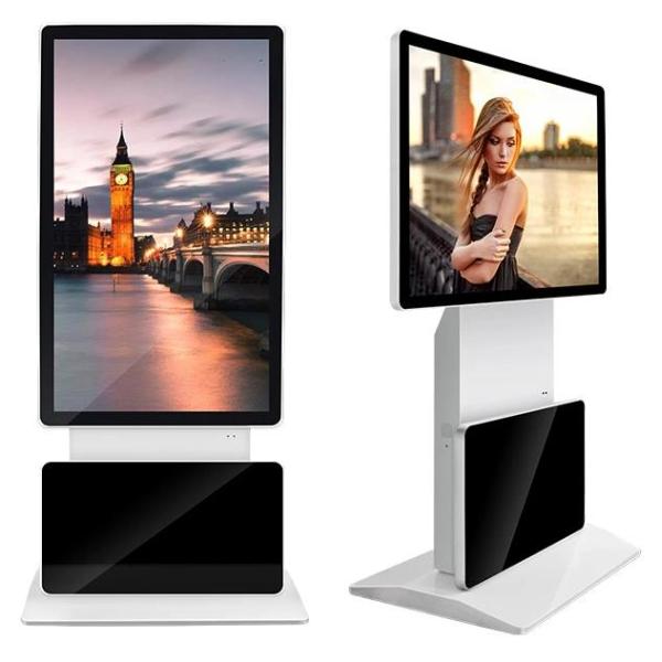 Samsung LCD Panel Rotatable Touch Screen Kiosk Free Standing With Plug And Play Function