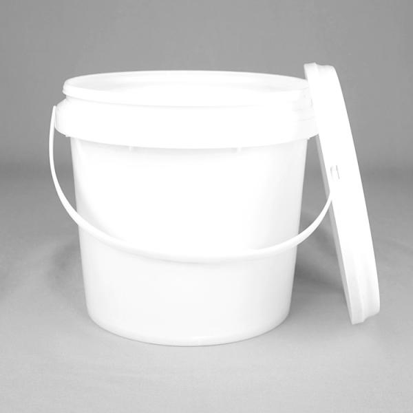 Balde de pintura de plástico branco à prova de vazamento de 2 kg