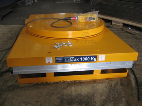 Powered Motorized Rotating Pallet Lift Table 100kg Rotary Round Stage Platform 360 Degree