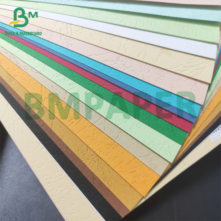 Colorful Uncoated 230gsm Leather Grain Paper A4 A3+ Binding Cover Paper Красочная непокрытая кожаная бумага из зерна весом 230 граммов, форма A4 A3+