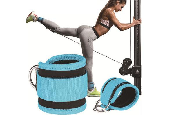 Gym Fitness Adjustable Protective Wrist Ankle Straps With D Ring