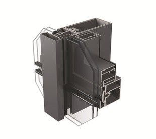 Алюминиевый профиль ненесущей стены штранг-прессования 6063 T5, алюминиевый профиль рельса стеклянной стены