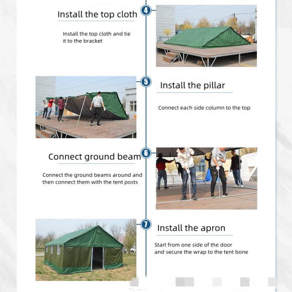 Military Adventure Rescue 20 People Tent Three Layer UV Resistant