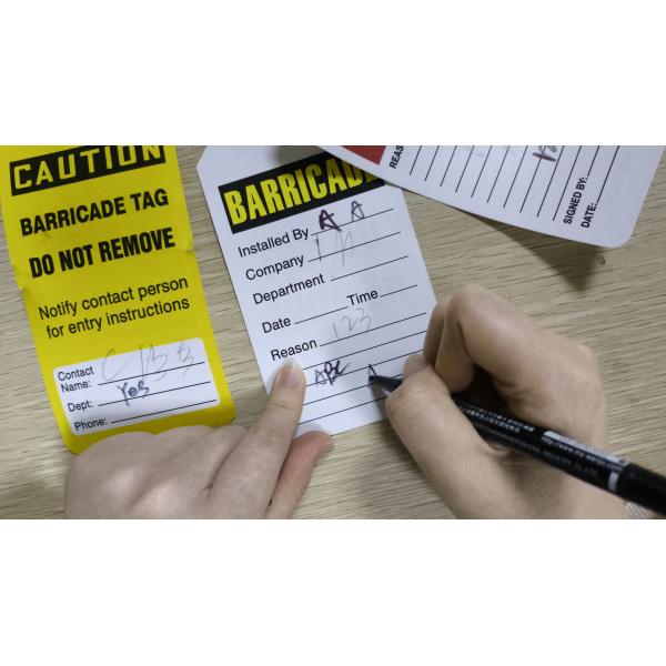 Безопасность опасность пластмассовая метка полиэстер прямоугольник водонепроницаемая пластмассовая предупреждающая метка